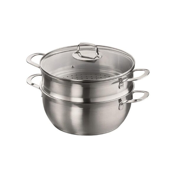 Baccarat Gourmet 2 Piece Stainless Steel Casserole & Steamer Set 28X13.5cm