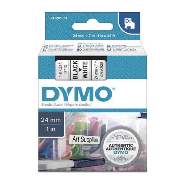 DYMO Black on White 24mmx7m Tape