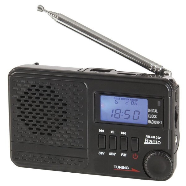 DIGITECH AM/FM/SW Rechargeable Radio with MP3