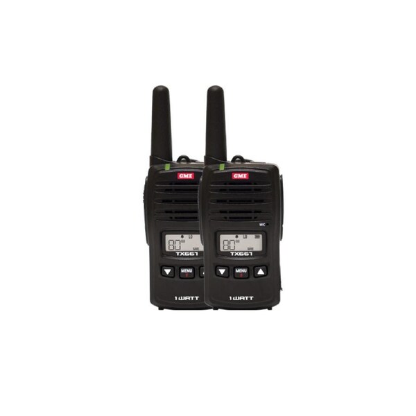 GME TX667TP 1 Watt UHF CB Handheld radio - Twin pack