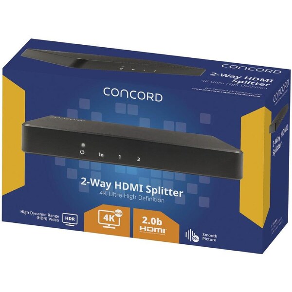 Concord 2-Way 4K HDMI Splitter