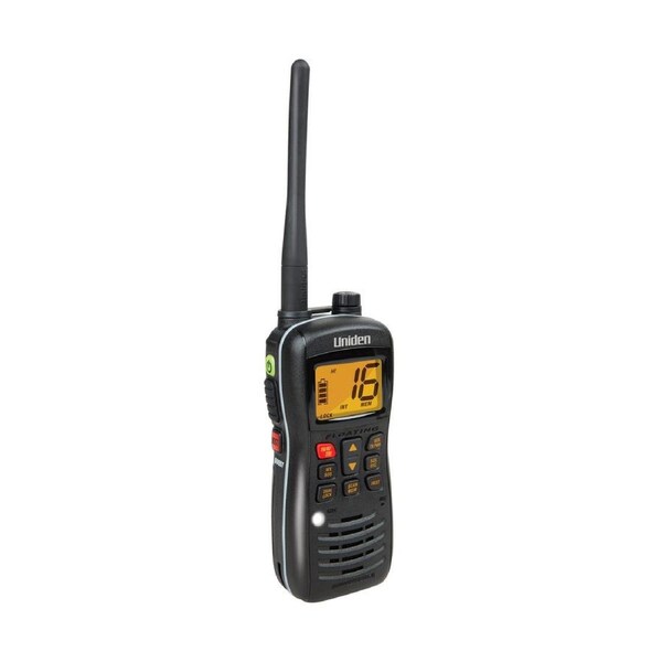 Uniden MHS127 - Submersible/ Waterproof* 5W VHF Marine Radio that Floats
