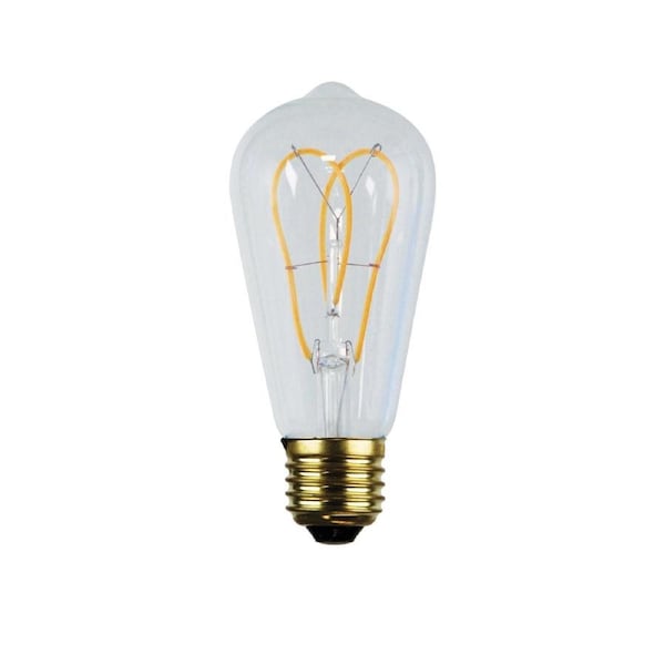 LED Filament Dimmable Globes Loop ST64 E27 5W Set of 2