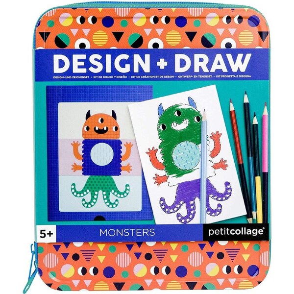 Petit Collage Design + Draw Monsters Acitivity Set