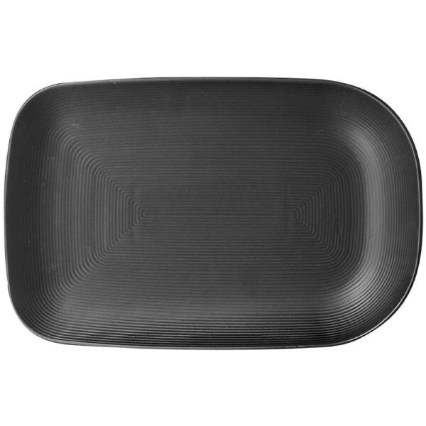 Ladelle Linear Texture Platter 32x21cm - Black