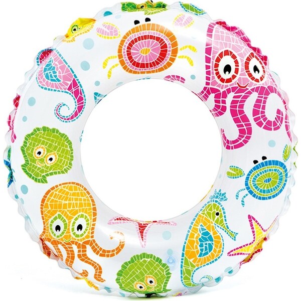 1pc Intex Lively Print 61cm Assorted Design Kids Inflatable Swim Pool Floats 3y+