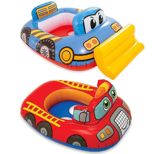 2x Intex Car Assorted Design Kids Inflatable Swimming Pool Water Floats 1y+