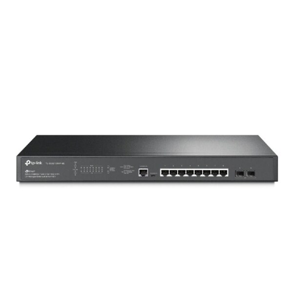 TP-LINK TL-SG3210XHP-M2 JetStream 8-Port 2.5GBASE-T and 2-Port 10GE SFP+ L2+ Managed Switch with 8-Port PoE+ 2xFan Rack Mountable IGMP Snooping