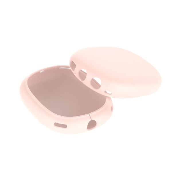 Pink Silicone Case Compatible with Apple AirPods Max Headphone Shockproof Protector Anti-slip Shatter-Resistant Protective Frame Full Cover
