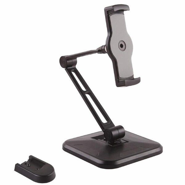Star Tech 4.7-12.9in Adjustable Tablet Stand w/ Pivoting Arm Wall Mountable BK