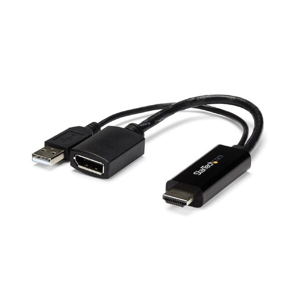 Star Tech 4K 30Hz Active HDMI to Displayport Adapter for Laptop/Desktop 1m Black