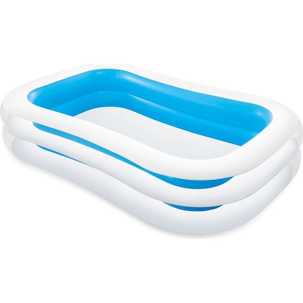 Intex 262x175cm Outdoor/Patio Inflatable Kids/Family Rectangular Swim Pool 6y+