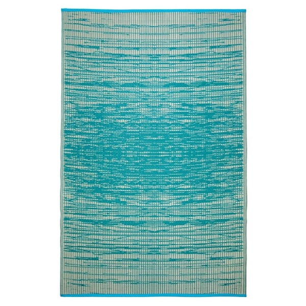 180x270cm Brooklyn Teal Recycled Plastic Outdoor Rug and Mat