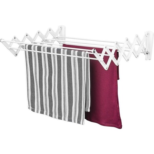 Polder Wall Mount Retractable Accordian Drying Rack