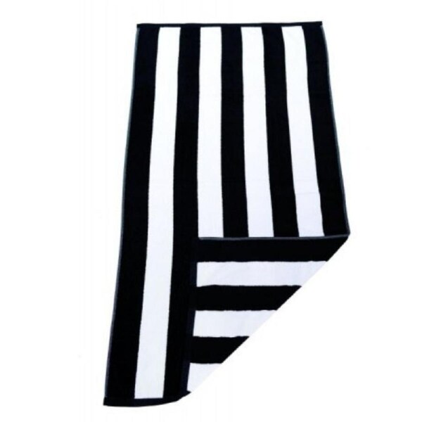Havana Black Striped Pool Towel x 1