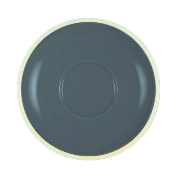 Brew-Steel Blue/White Espresso Saucer x 6