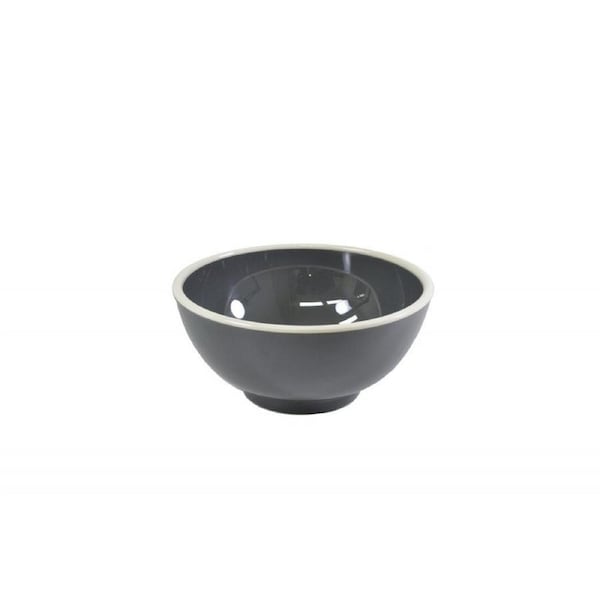 Jab Vintage Enamel Look Bowl Grey/ White 125mm x 6