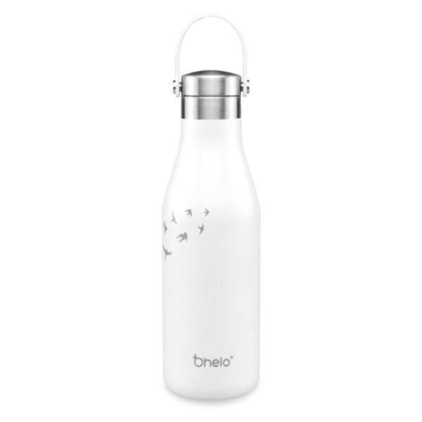 O'Helo White Bottle With Etched Swallows 500ml