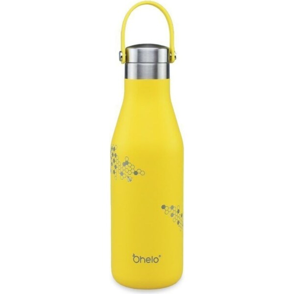 O'Helo Yellow Bottle With Etched Bees 500ml