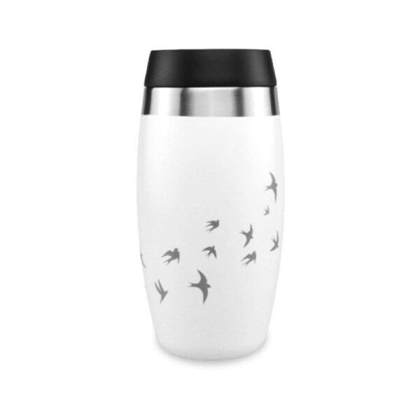 O'Helo 400ml To-Go Tumbler With Etched Swallows - White