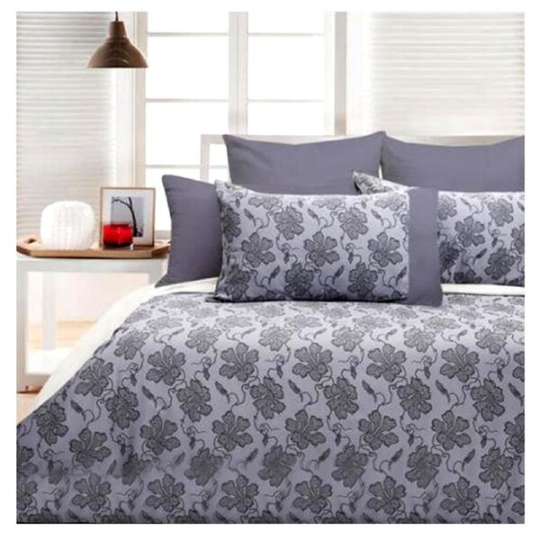 Cranbrook Lilac Quilt Cover Set Black KING by Accessorize