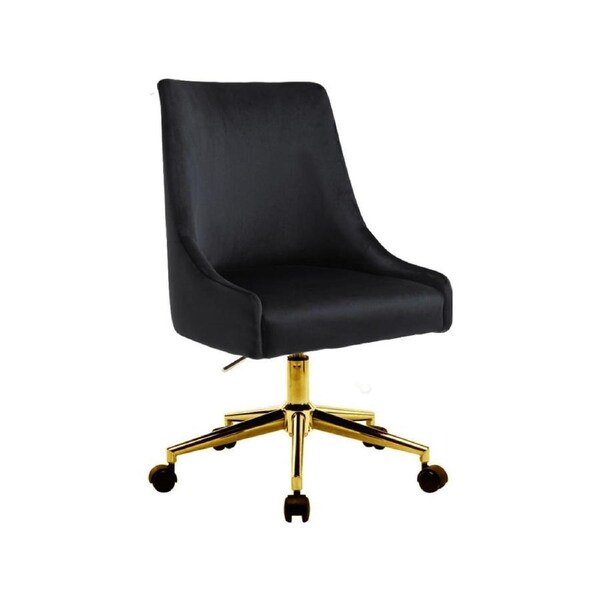 HomeStar Hamilton Velvet Fabric Modern Office Computer Task Desk Chair - Dark Blue