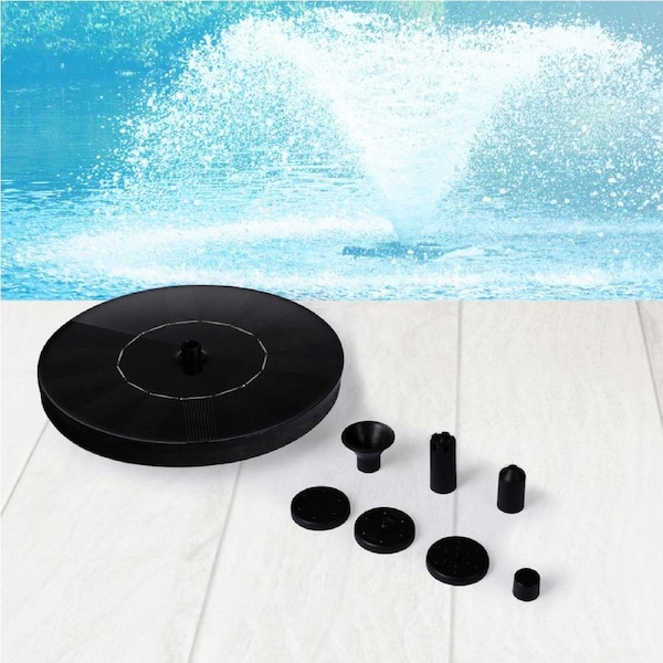 Traderight Solar Fountain Powered Water Power Floating Kit Garden Pond Pool Bird Outdoor