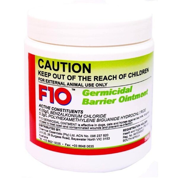 F10 Germicidal Broad Spectrum Barrier Ointment Tub 500g