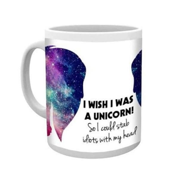 Unicorn I Wish I Was Cosmic 300ml Drinking Mug Coffee/Tea Cup Drinkware White