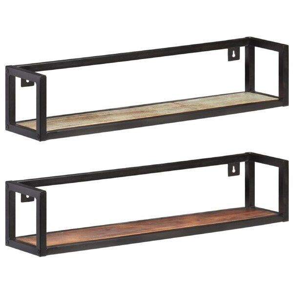 Wall Shelves 2 pcs 80 cm Solid Reclaimed Wood vidaXL