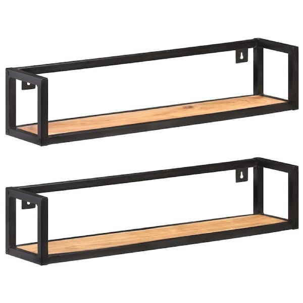 Wall Shelves 2 pcs 80 cm Solid Acacia Wood vidaXL
