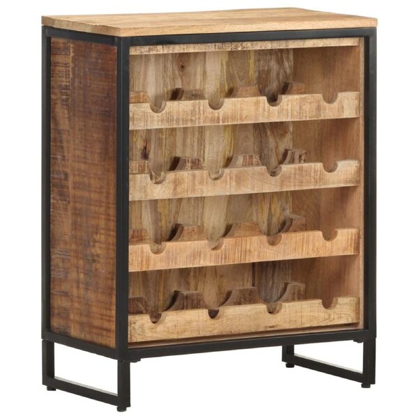 Wine Cabinet 62x33x78.5 cm Rough Mango Wood vidaXL