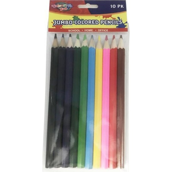 50pcs Jumbo Colouring Pencil Coloured Arts Drawing Sketching Kids Color School