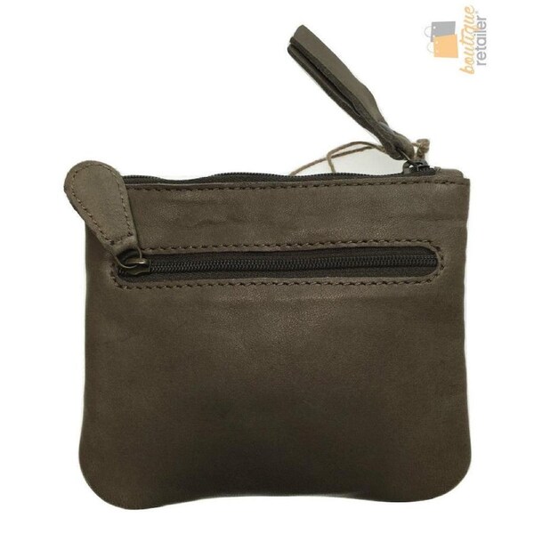 Womens Leather Clutch Wallet Purse Card Holder Satchel Zipper Handbag ITS05 Grey