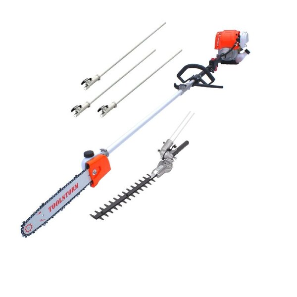 4-STROKE Long Reach Pole Chainsaw Hedge Trimmer Pruner Chain Saw Cutter Multi
