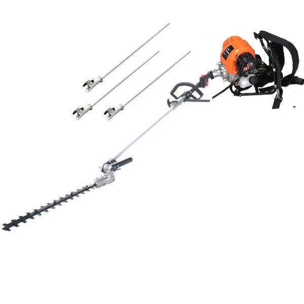 4-STROKE Backpack Long Reach Pole Hedge Trimmer