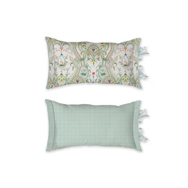 Curious Animal White Oblong Cushion