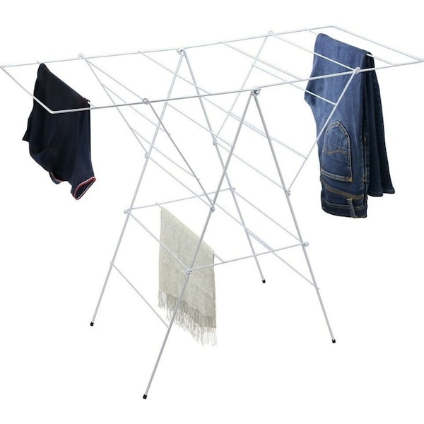 Foldable Winged Clothes Airer Cloth Line Laundry Garment 20 Rails Drying Rack