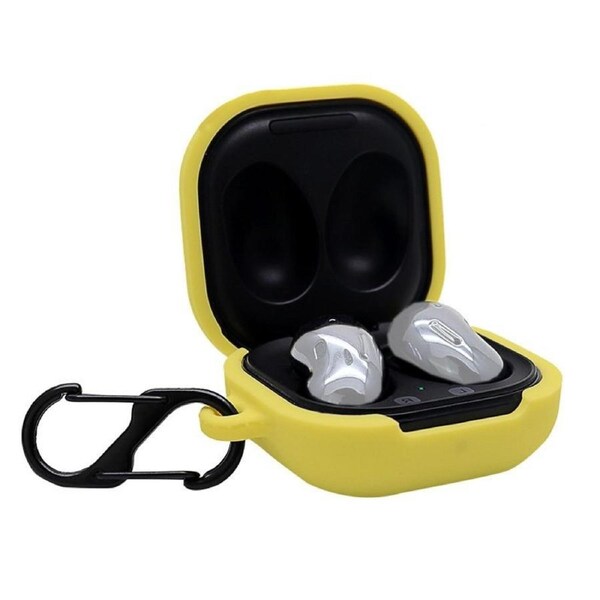 For Samsung Galaxy Buds Live / Galaxy Buds Pro Case, Anti-fall Silicone Storage Box, Hook, Yellow