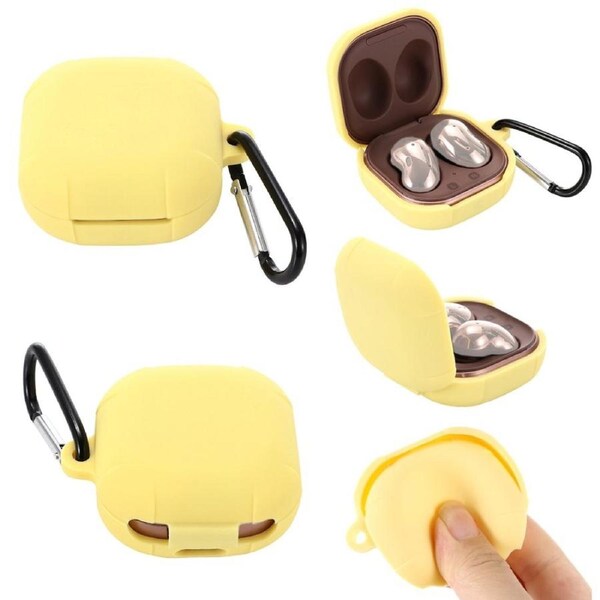 For Samsung Galaxy Buds Live / Galaxy Buds Pro Case, Silicone Case, Hook, Yellow