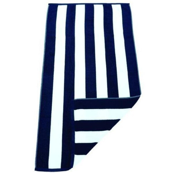 20 x Havana Navy Striped Beach and Pool Towel