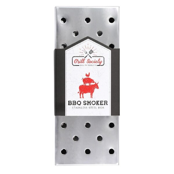 Grill Society 23cm Stainless Steel BBQ Smoker Box Barbecue Smoking Smoke Tool