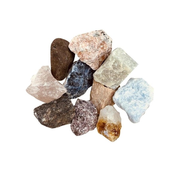 Mixed Gemstones & Crystals Natural Raw Minerals - 1 Pound