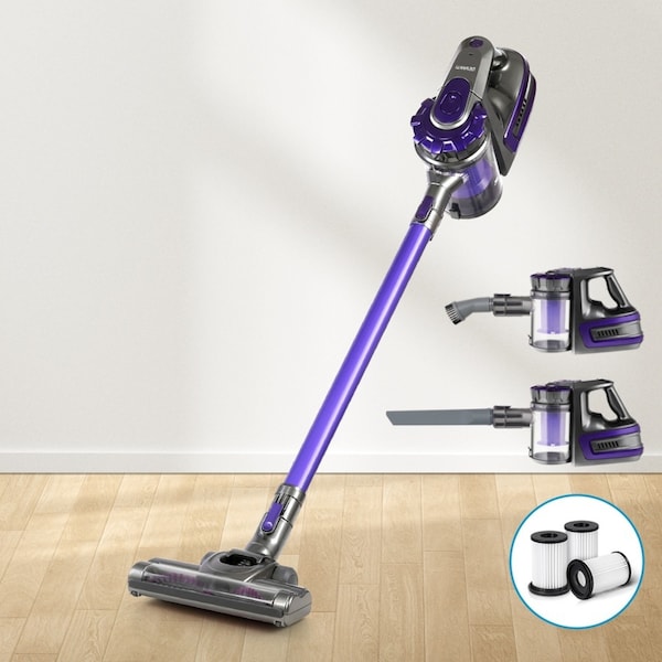 150W Devanti Stick Vacuum Cleaner Cordless W/ HEPA Filter Purple