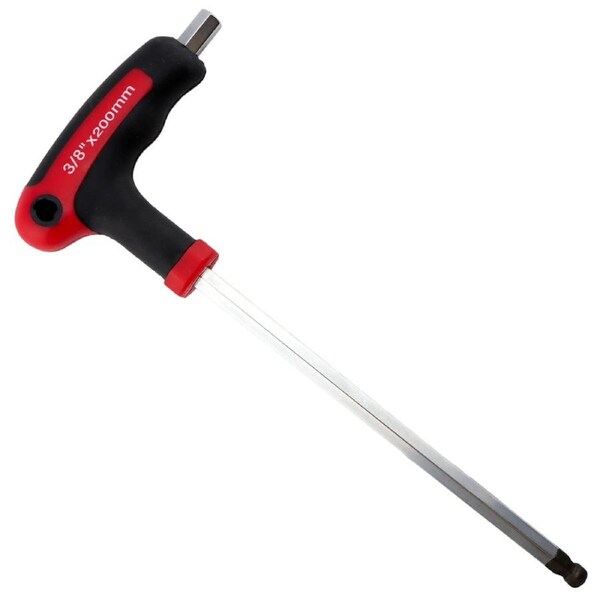 KC Tools 3/8" x 200mm T-Handle Hex Allen Key with Ball End - AF - A130828