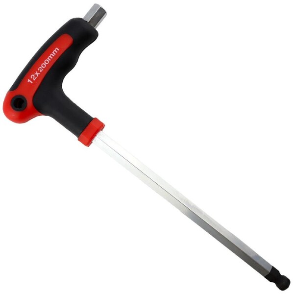 KC Tools 12mm x 200mm Metric T-Handle Hex Allen Key with Ball End - A130809