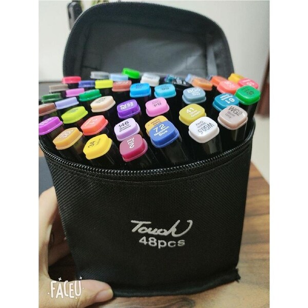 48pcs Marker Pen Set Dual Heads Graphic Artist Craft Sketch Copic TOUCH Markers