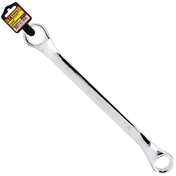 KC Tools 1-1/8" x 1-1/4" Polished 45° Offset Ring Spanner - A13415