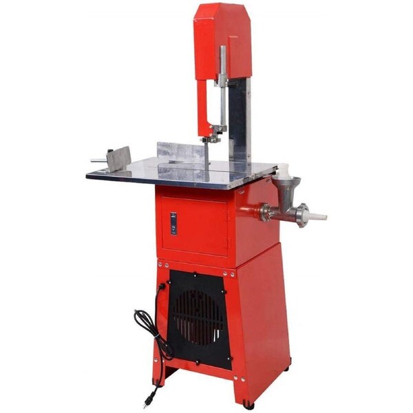 KingTech 550W (3/4 HP) Meat Band Saw & Grinder Machine - 2-in-1 Cutter with 1650 mm Blade & Stainless Steel Table