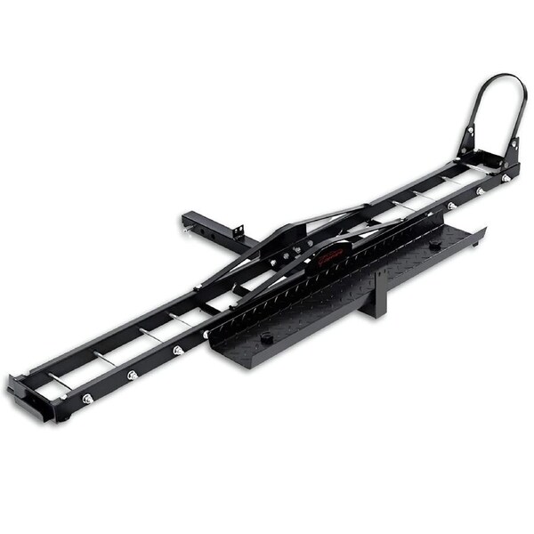 Fiernero 227KG Mid-Towing Hitch Motorcycle Carrier Rack - Self-Storing Ramp